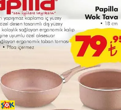 PAPİLLA WOK TAVA 18 CM PAPİLLA WOK TAVA 18 CM